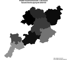 nezamestnanosť v okresoch Szczecinecko-pyrzycki akt/podiel-nezamestnanosti-PL427-lau