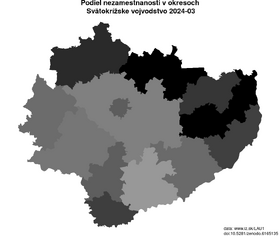 nezamestnanosť v okresoch Svätokrížske vojvodstvo akt/podiel-nezamestnanosti-PL72-lau