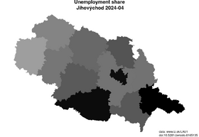 unemployment in Jihovýchod akt/unemployment-share-CZ06-lau