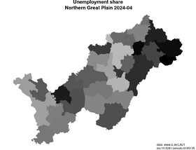 unemployment in Northern Great Plain akt/unemployment-share-HU32-lau