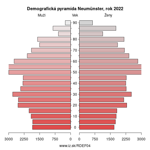 demograficky strom DEF04 Neumünster demografická pyramída