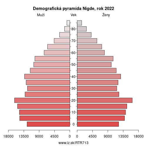demograficky strom TR713 Nigde demografická pyramída