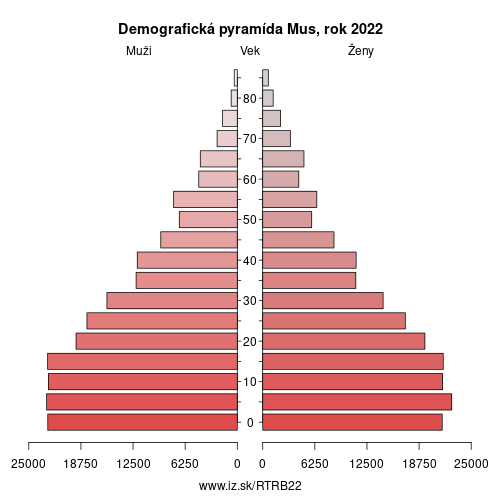 demograficky strom TRB22 Mus demografická pyramída