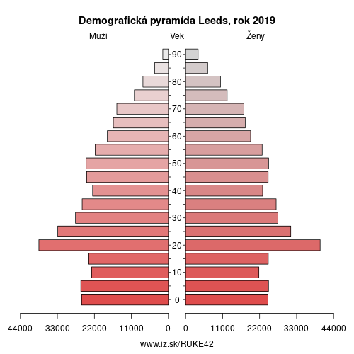 demograficky strom UKE42 Leeds demografická pyramída