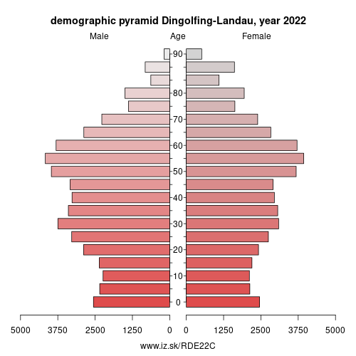 demographic pyramid DE22C Dingolfing-Landau
