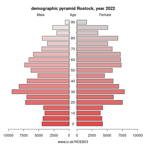 demographic pyramid DE803 Rostock