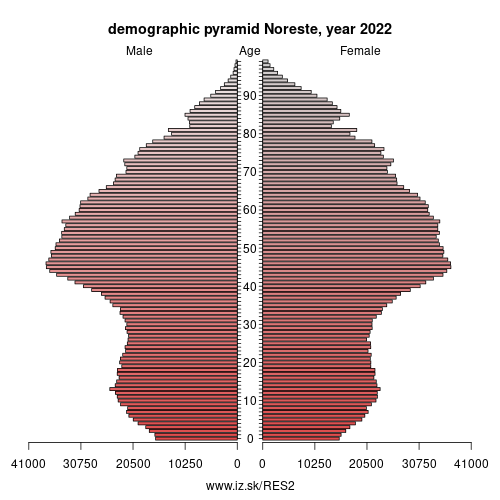 demographic pyramid ES2 Noreste