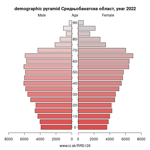 demographic pyramid RS126 Средњобанатска област