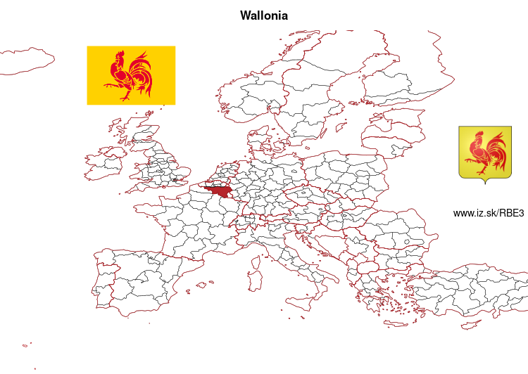 map of Walloon Region BE3