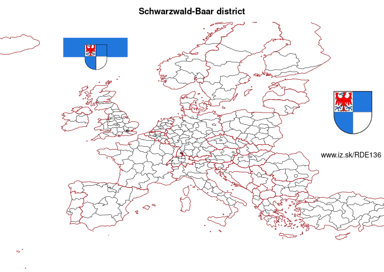 map of Schwarzwald-Baar district DE136