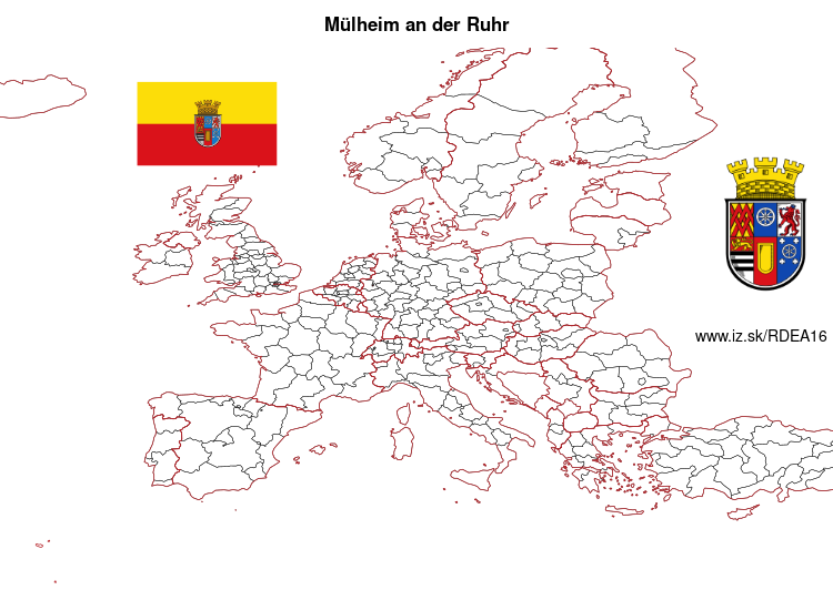 map of Mülheim an der Ruhr DEA16