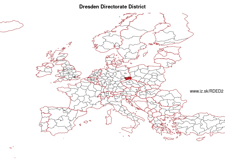 map of Dresden Directorate District DED2