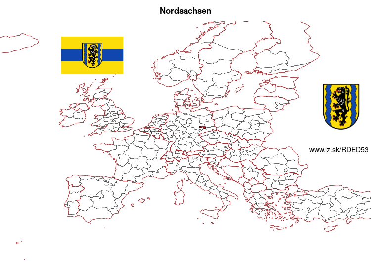 map of Nordsachsen DED53