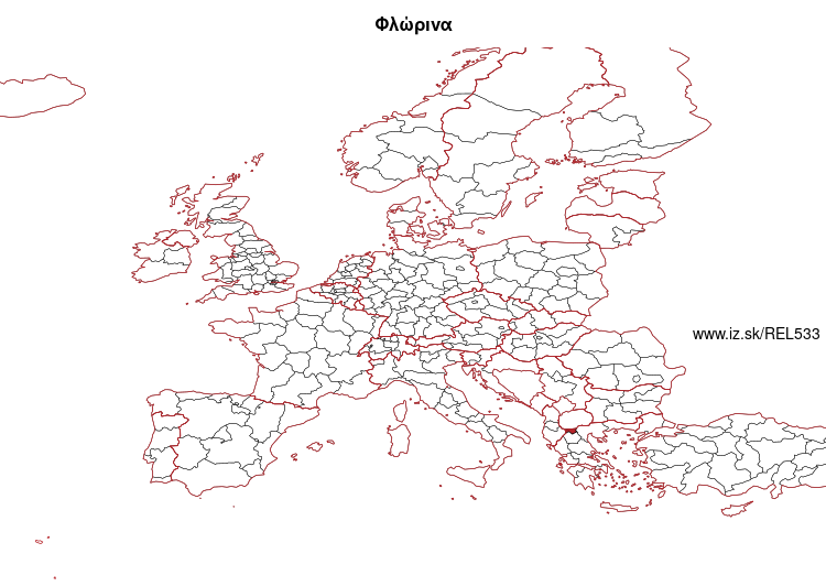 map of Φλώρινα EL533