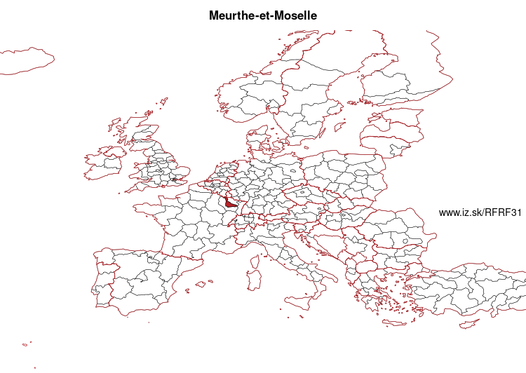 map of Meurthe-et-Moselle FRF31