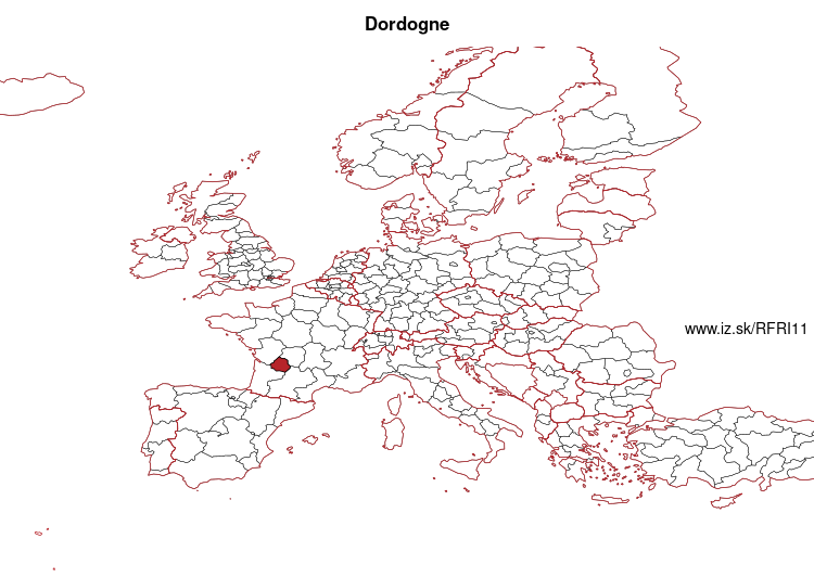 map of Dordogne FRI11