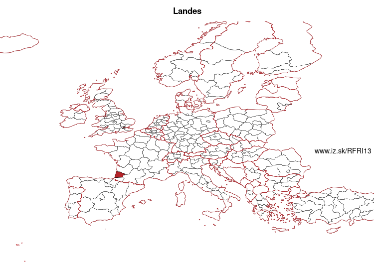 map of Landes FRI13
