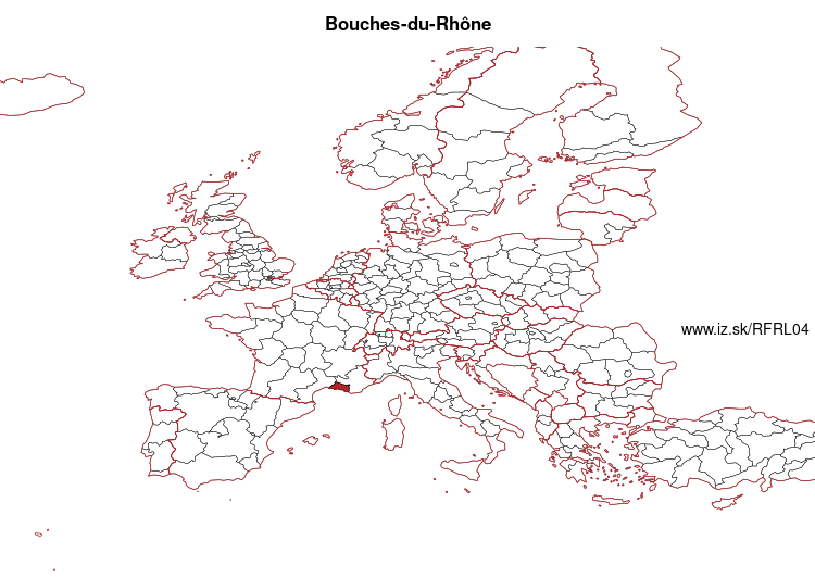 map of Bouches-du-Rhône FRL04
