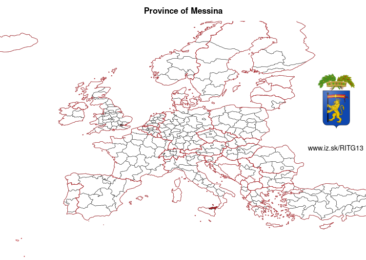 map of Province of Messina ITG13