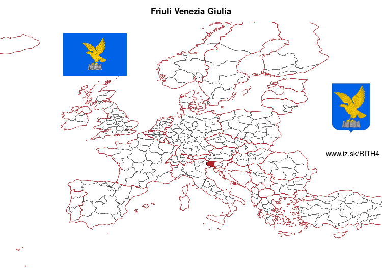 map of Friuli Venezia Giulia ITH4