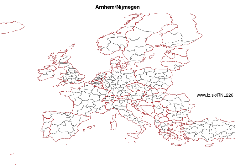 map of Arnhem/Nijmegen NL226