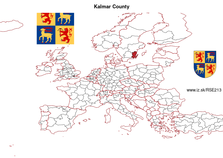 map of Kalmar County SE213