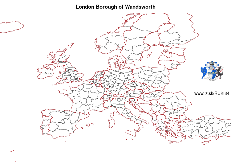 map of London Borough of Wandsworth UKI34