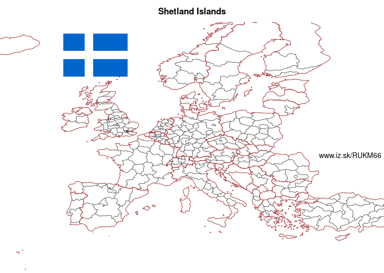 map of Shetland Islands UKM66