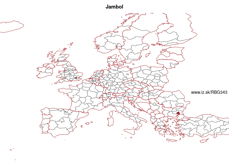 mapka Jambol BG343