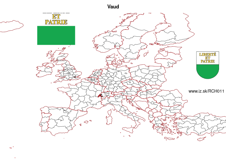 mapka Vaud CH011