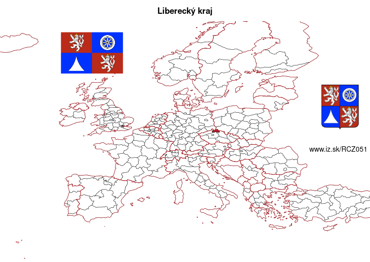 mapka Liberecký kraj CZ051