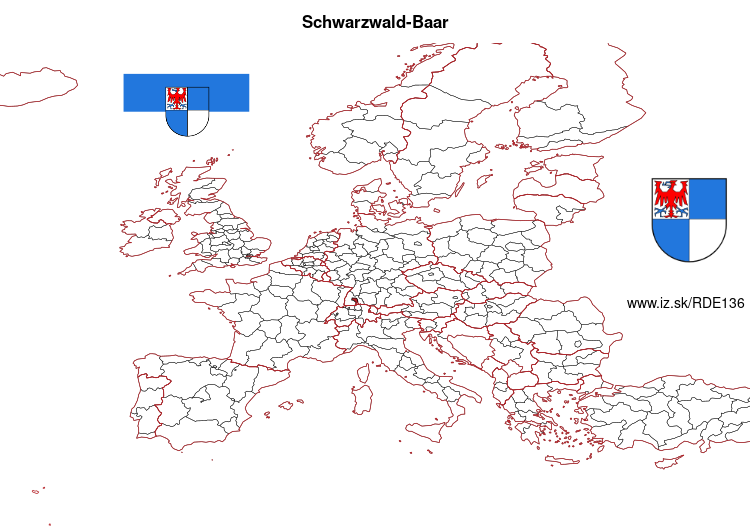 mapka Schwarzwald-Baar DE136
