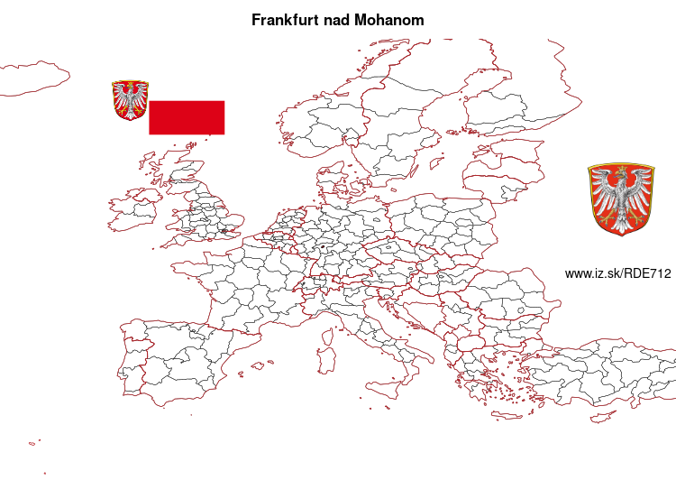 mapka Frankfurt nad Mohanom DE712