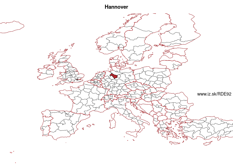 mapka Hannover DE92