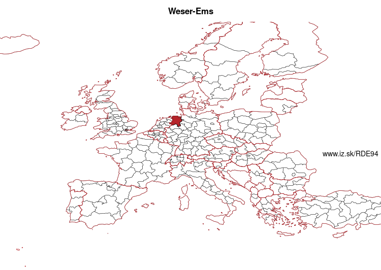 mapka Weser-Ems DE94