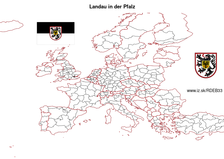 mapka Landau in der Pfalz DEB33