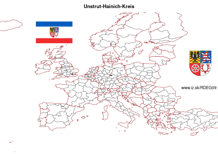 mapka Unstrut-Hainich-Kreis DEG09