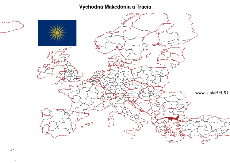 mapka Východná Makedónia a Trácia EL51