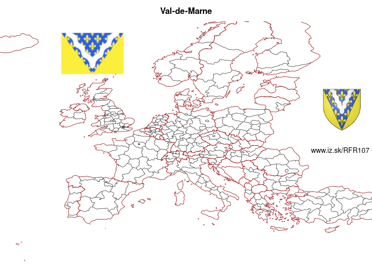 mapka Val-de-Marne FR107