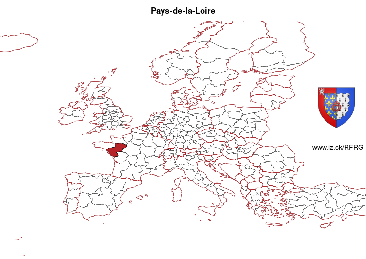 mapka Pays-de-la-Loire FRG