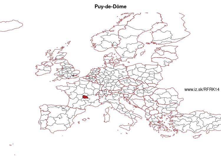 mapka Puy-de-Dôme FRK14