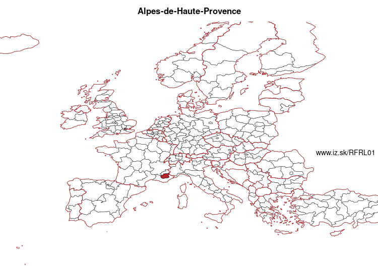 mapka Alpes-de-Haute-Provence FRL01