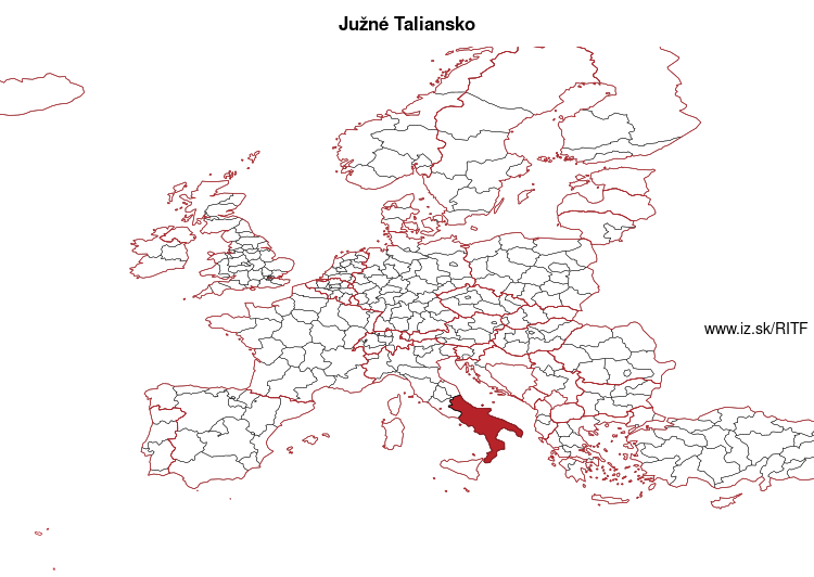 mapka Južné Taliansko ITF