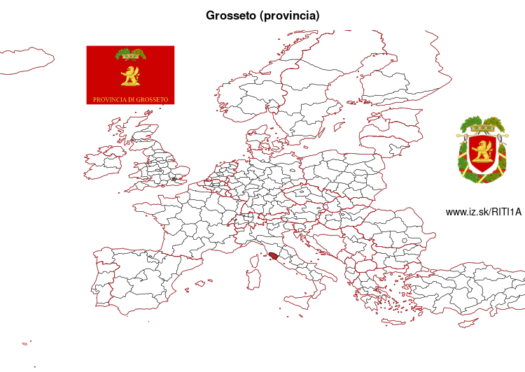 mapka Grosseto (provincia) ITI1A
