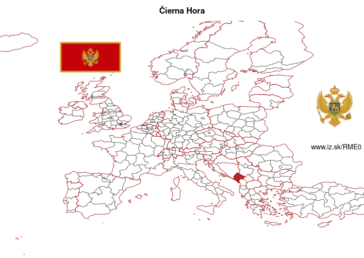 mapka Čierna Hora ME0