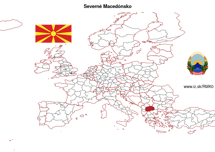 mapka Severné Macedónsko MK0