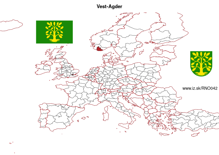 mapka Vest-Agder NO042