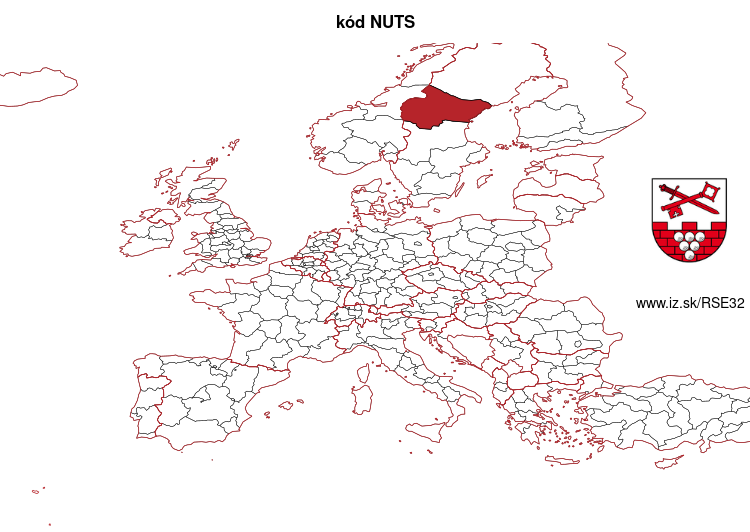 mapka kód NUTS SE32