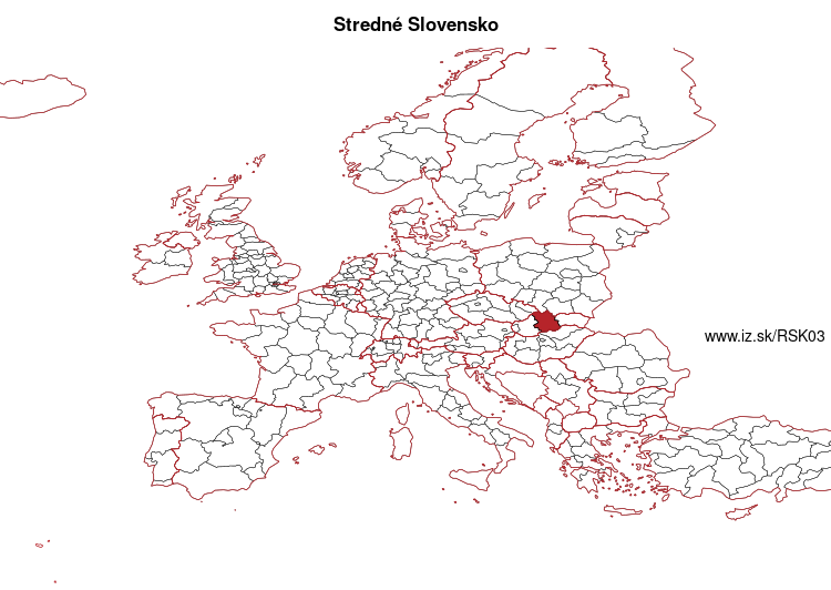 mapka Stredné Slovensko SK03