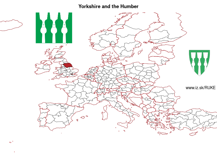 mapka Yorkshire and the Humber UKE